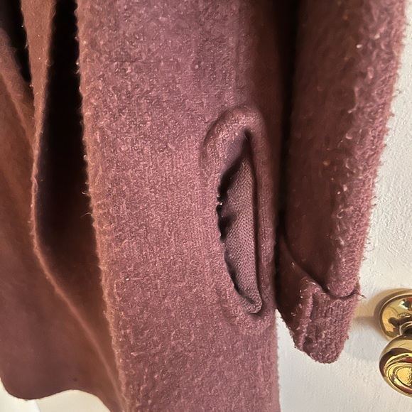 Pink Martini The Oversized Long Stockport Jacket Dark Purple fits LARGE (XXS) - Picture 8 of 9